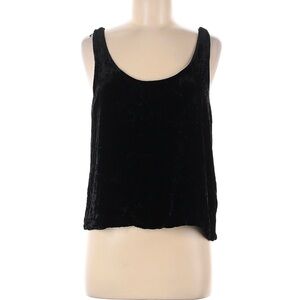 J.Crew Black Crushed Velvet Tank Top | Small